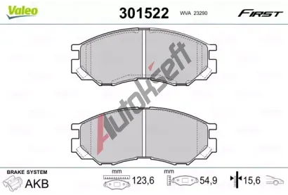VALEO Sada brzdovch destiek FIRST VA 301522, 301522