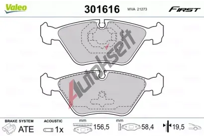 VALEO Sada brzdovch destiek FIRST VA 301616, 301616