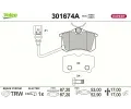Sada brzdov�ch desti�ek&nbsp;VALEO&nbsp;&dash;&nbsp;VA 301674A