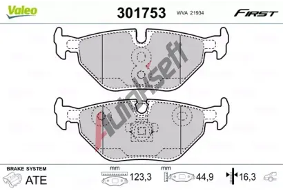 VALEO Sada brzdovch destiek FIRST VA 301753, 301753