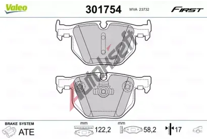VALEO Sada brzdovch destiek FIRST VA 301754, 301754