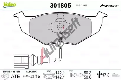 VALEO Sada brzdovch destiek FIRST VA 301805, 301805