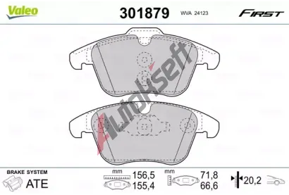 VALEO Sada brzdovch destiek FIRST VA 301879, 301879