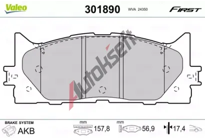 VALEO Sada brzdovch destiek FIRST VA 301890, 301890
