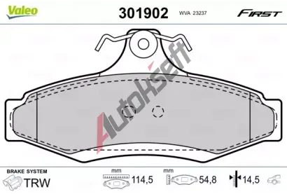 VALEO Sada brzdovch destiek FIRST VA 301902, 301902
