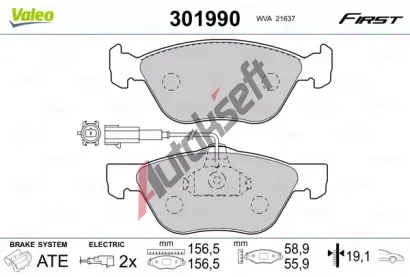 VALEO Sada brzdovch destiek FIRST VA 301990, 301990