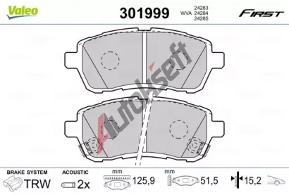 VALEO Sada brzdovch destiek FIRST VA 301999, 301999