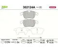 Sada brzdov�ch desti�ek&nbsp;VALEO&nbsp;&dash;&nbsp;VA 302124A