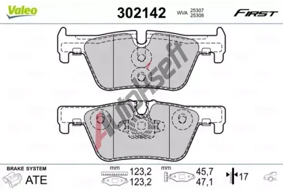 VALEO Sada brzdovch destiek FIRST VA 302142, 302142