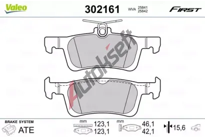 VALEO Sada brzdovch destiek FIRST VA 302161, 302161
