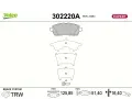 Sada brzdov�ch desti�ek&nbsp;VALEO&nbsp;&dash;&nbsp;VA 302220A