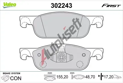 VALEO Sada brzdov�ch desti�ek FIRST VA 302243, 302243