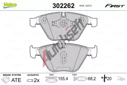 VALEO Sada brzdovch destiek FIRST VA 302262, 302262