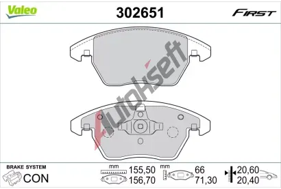 VALEO Sada brzdov�ch desti�ek FIRST VA 302651, 302651