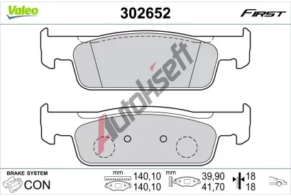VALEO Sada brzdov�ch desti�ek FIRST VA 302652, 302652