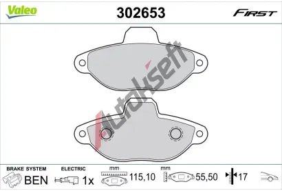 VALEO Sada brzdov�ch desti�ek FIRST VA 302653, 302653