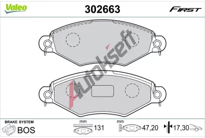 VALEO Sada brzdov�ch desti�ek FIRST VA 302663, 302663