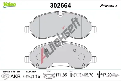 VALEO Sada brzdov�ch desti�ek FIRST VA 302664, 302664