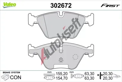 VALEO Sada brzdov�ch desti�ek FIRST VA 302672, 302672