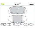 VALEO Sada brzdovch destiek FIRST ‐ VA 302677