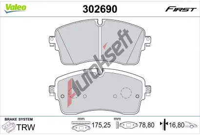 VALEO Sada brzdov�ch desti�ek FIRST VA 302690, 302690