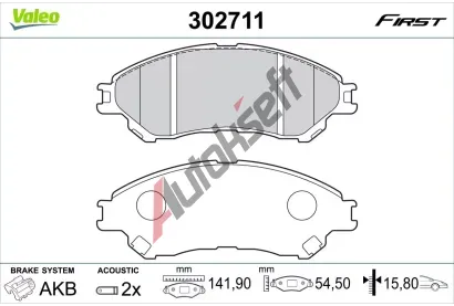 VALEO Sada brzdov�ch desti�ek FIRST VA 302711, 302711
