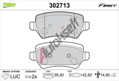 VALEO Sada brzdovch destiek FIRST VA 302713, 302713