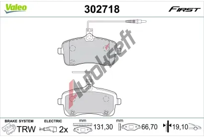 VALEO Sada brzdov�ch desti�ek FIRST VA 302718, 302718
