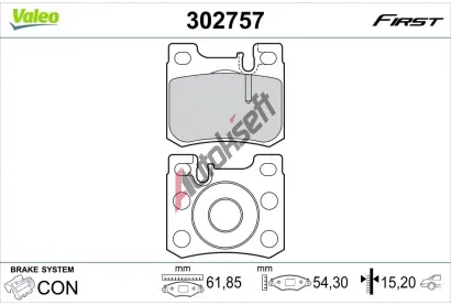 VALEO Sada brzdov�ch desti�ek FIRST VA 302757, 302757