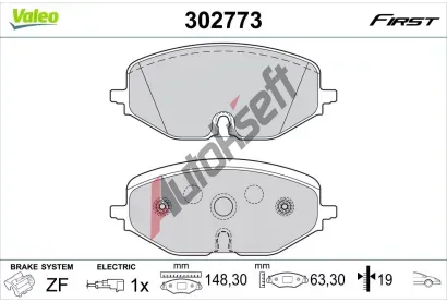 VALEO Sada brzdov�ch desti�ek FIRST VA 302773, 302773