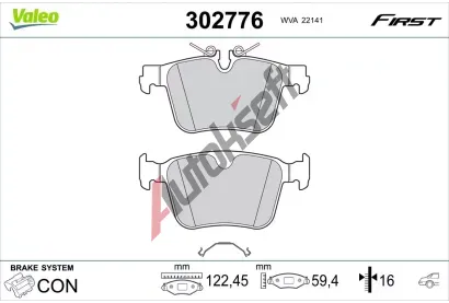 VALEO Sada brzdovch destiek FIRST VA 302776, 302776