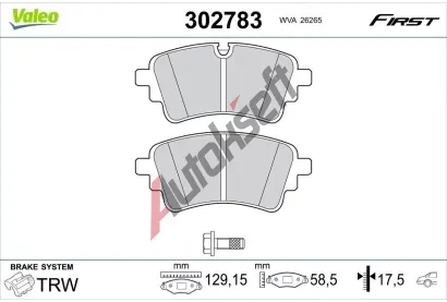 VALEO Sada brzdovch destiek FIRST VA 302783, 302783