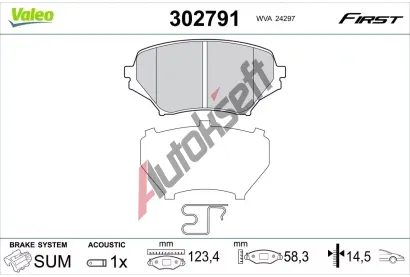 VALEO Sada brzdov�ch desti�ek FIRST VA 302791, 302791