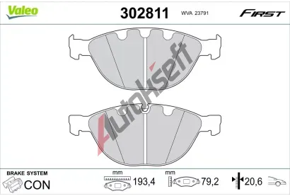 VALEO Sada brzdov�ch desti�ek FIRST VA 302811, 302811