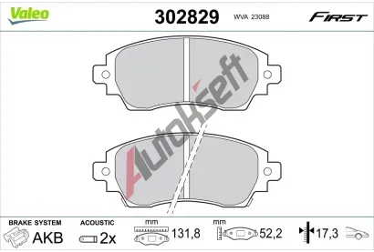 VALEO Sada brzdov�ch desti�ek FIRST VA 302829, 302829
