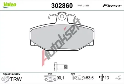 VALEO Sada brzdovch destiek FIRST VA 302860, 302860