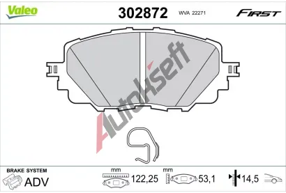 VALEO Sada brzdovch destiek FIRST VA 302872, 302872