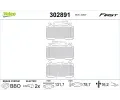 Sada brzdovch destiek VALEO ‐ VA 302891
