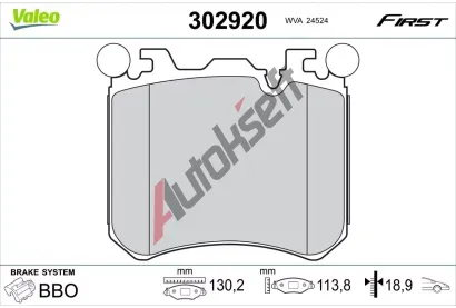 VALEO Sada brzdov�ch desti�ek FIRST VA 302920, 302920