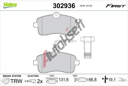 VALEO Sada brzdov�ch desti�ek FIRST VA 302936, 302936