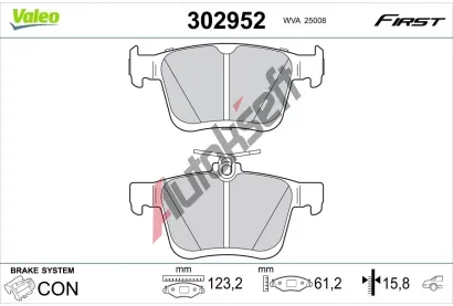 VALEO Sada brzdov�ch desti�ek FIRST VA 302952, 302952