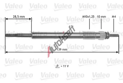 VALEO Žhavicí svíčka VA 345211, 345211 VALEO Žhavicí svíčka VA 345211, 345211
