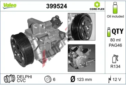 VALEO Kompresor klimatizace VALEO CORE-FLEX VA 399524, 399524