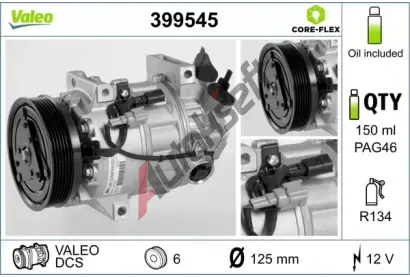 VALEO Kompresor klimatizace VALEO CORE-FLEX VA 399545, 399545