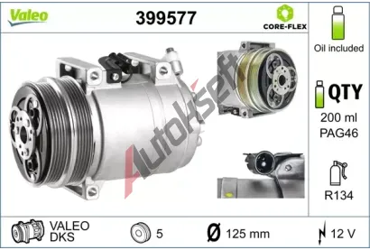 VALEO Kompresor klimatizace VALEO CORE-FLEX VA 399577, 399577