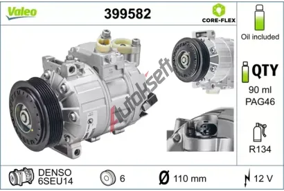 VALEO Kompresor klimatizace VALEO CORE-FLEX VA 399582, 399582