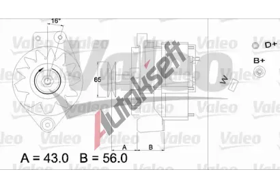VALEO Alternátor VA 436400, 436400 VALEO Alternátor VA 436400, 436400