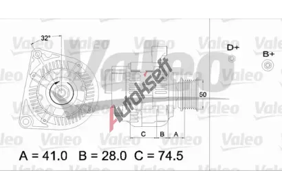 VALEO Alternátor VA 436700, 436700 VALEO Alternátor VA 436700, 436700