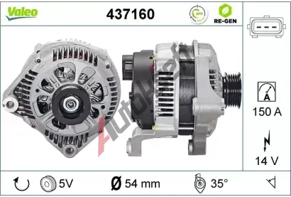 VALEO Alterntor VA 437160, 437160