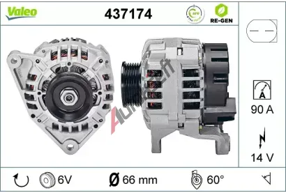 VALEO Alternátor VA 437174, 437174 VALEO Alternátor VA 437174, 437174